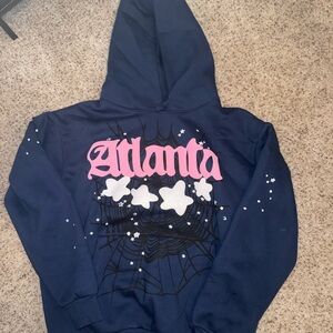 Navy blue Atlanta spider hoodie